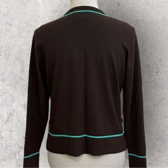 Milly of New York zig zag cardigan sweater size Small - Picture 2 of 7